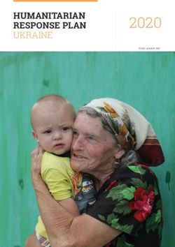 2020 HUMANITARIAN RESPONSE PLAN UKRAINE