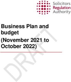 Business Plan and budget (November 2021 to October 2022)