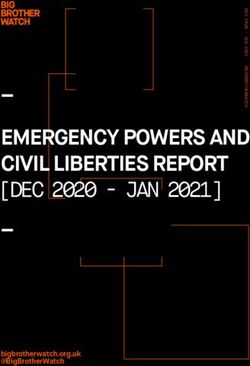 EMERGENCY POWERS AND CIVIL LIBERTIES REPORT DEC 2020 - JAN 2021 - bigbrotherwatch.org.uk @BigBrotherWatch