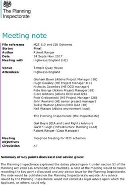 Meeting note - National Infrastructure Planning