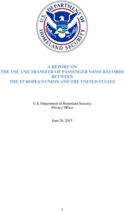 A REPORT ON THE USE AND TRANSFER OF PASSENGER NAME RECORDS BETWEEN - THE EUROPEAN UNION AND THE UNITED STATES U.S. Department of Homeland Security ...