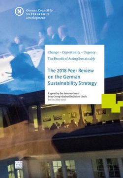 The 2018 Peer Review on the German Sustainability Strategy - Change - Opportunity - Urgency: The Benefit of Acting Sustainably - Rat für ...