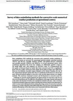 SURVEY OF DATA ASSIMILATION METHODS FOR CONVECTIVE-SCALE NUMERICAL WEATHER PREDICTION AT OPERATIONAL CENTRES - DIVA