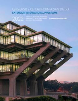 2022 UNIVERSITY OF CALIFORNIA SAN DIEGO - EXTENSION INTERNATIONAL PROGRAMS - UC San Diego Extension