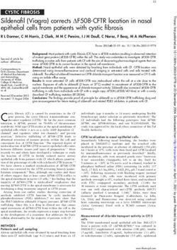 Sildenafil (Viagra) corrects DF508-CFTR location in nasal epithelial cells from patients with cystic fibrosis - Thorax
