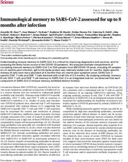 IMMUNOLOGICAL MEMORY TO SARS-COV-2 ASSESSED FOR UP TO 8 MONTHS AFTER INFECTION - SCIENCE