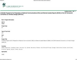 Umbrella Programme for Preparation of National Communications (NCs) and Biennial Update Reports (BURs) to the UN Framework Convention on Climate ...