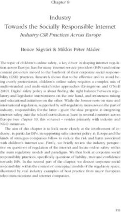 Industry Towards the Socially Responsible Internet