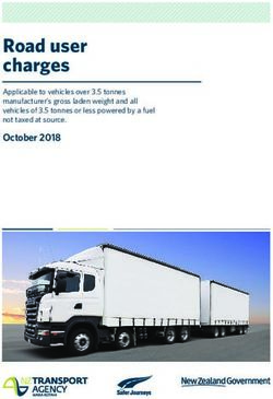 Road user charges October 2018 - Applicable to vehicles over 3.5 tonnes manufacturer's gross laden weight and all vehicles of 3.5 tonnes or less ...