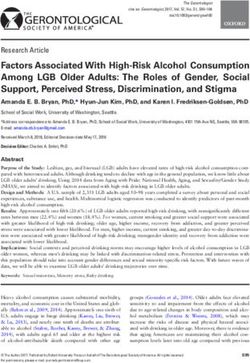 Factors Associated With High-Risk Alcohol Consumption Among LGB Older Adults: The Roles of Gender, Social Support, Perceived Stress ...