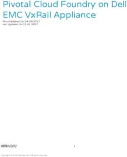 PIVOTAL CLOUD FOUNDRY ON DELL EMC VXRAIL APPLIANCE - STORAGEHUB