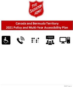 Canada and Bermuda Territory 2021 Policy and Multi-Year Accessibility Plan - Salvation Army