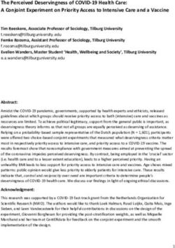 The Perceived Deservingness of COVID-19 Health Care: A Conjoint Experiment on Priority Access to Intensive Care and a Vaccine - OSF