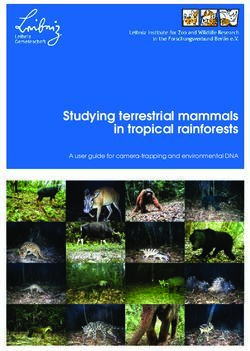 Studying terrestrial mammals in tropical rainforests - A user guide for camera-trapping and environmental DNA - Leibniz ...