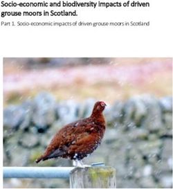 Socio-economic and biodiversity impacts of driven grouse moors in Scotland - Part 1. Socio-economic impacts of driven grouse moors in Scotland ...
