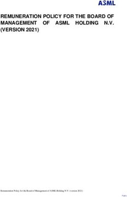 REMUNERATION POLICY FOR THE BOARD OF MANAGEMENT OF ASML HOLDING N.V. (VERSION 2021)