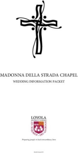MADONNA DELLA STRADA CHAPEL - WEDDING INFORMATION PACKET