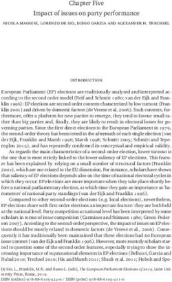Chapter Five Impact of issues on party performance