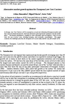 Alternative market growth options for European Low Cost Carriers