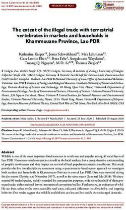 The extent of the illegal trade with terrestrial vertebrates in markets and households in Khammouane Province, Lao PDR