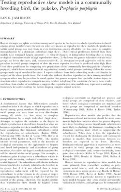 Testing reproductive skew models in a communally breeding bird, the pukeko, Porph rio porph rio
