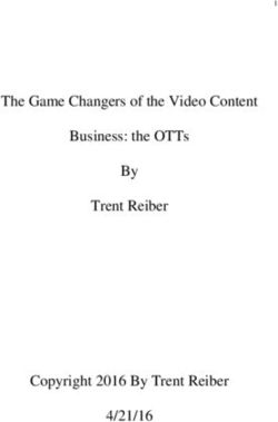 The Game Changers of the Video Content Business: the OTTs By Trent Reiber - Copyright 2016 By Trent Reiber 4/21/16