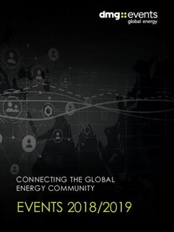 EVENTS 2018/2019 CONNECTING THE GLOBAL ENERGY COMMUNITY - DMG Events