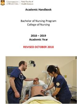 REVISED OCTOBER 2018 Academic Handbook 2018 - 2019 Academic Year - Bachelor of Nursing Program College of Nursing