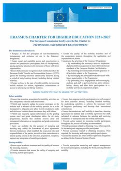 ERASMUS CHARTER FOR HIGHER EDUCATION 2021-2027
