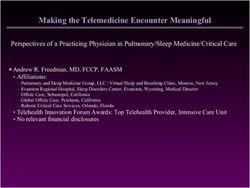Making the Telemedicine Encounter Meaningful - University of ...