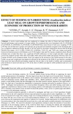 LEAF MEAL ON GROWTH PERFORMANCE AND ECONOMIC OF PRODUCTION OF WEANER RABBITS
