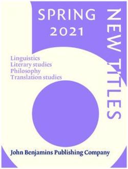 2021 SPRING SUBJECTS NOG AANPASSEN - John Benjamins