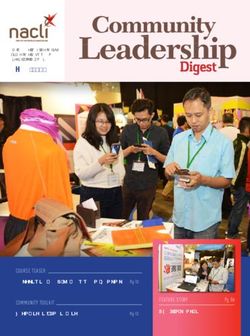 March 2018 A Bi-Annual Publication of the National Community Leadership Institute - People's Association