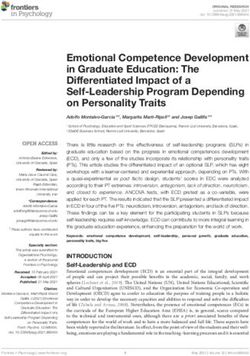 Emotional Competence Development in Graduate Education: The Differentiated Impact of a Self-Leadership Program Depending on Personality Traits ...