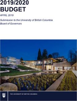 BUDGET 2019/2020 APRIL 2019 - Submission to the University of British Columbia Board of Governors - The University of British ...