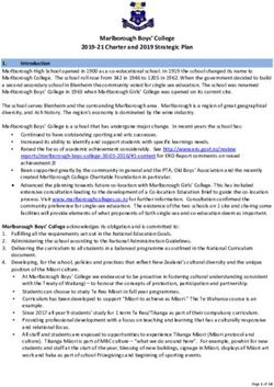 Marlborough Boys' College 2019-21 Charter and 2019 Strategic Plan
