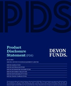 Product Disclosure Statement (PDS) - Devon Funds ...