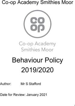 Behaviour Policy 2019/2020 - Co-op Academy Smithies Moor - Author: Date for Review: January 2021