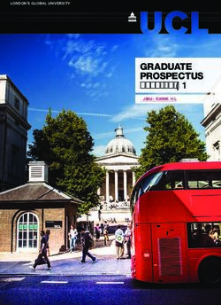 2020/21 ENTRY GRADUATE PROSPECTUS - LONDON'S GLOBAL UNIVERSITY - UCL