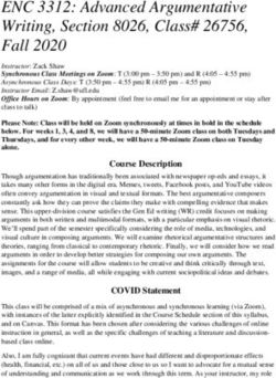ENC 3312: Advanced Argumentative Writing, Section 8026, Class# 26756, Fall 2020
