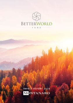 BetterWorld - IMPACT REPORT 2020 - Montanaro Asset Management