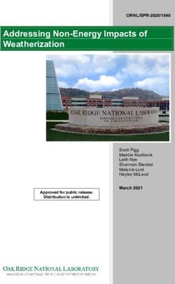 Addressing Non-Energy Impacts of Weatherization - ORNL/SPR-2020/1840