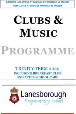 CLUBS & MUSIC PROGRAMME - TRINITY TERM 2020