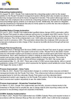2021 Accomplishments Onboarding Implementation