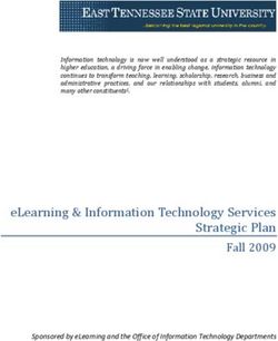 ELearning & Information Technology Services Strategic Plan Fall 2009