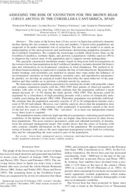 ASSESSING THE RISK OF EXTINCTION FOR THE BROWN BEAR