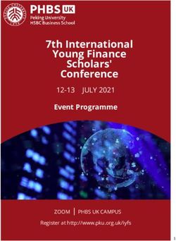 7th International Young Finance Scholars' Conference - 12-13 JULY 2021 Event Programme