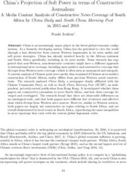 China's Projection of Soft Power in terms of Constructive
