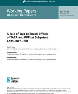 A Tale of Two Bailouts: Effects of TARP and PPP on Subprime Consumer Debt - Federal ...