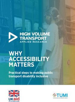 WHY ACCESSIBILITY MATTERS - Practical steps to making public transport disability inclusive - IMC Worldwide